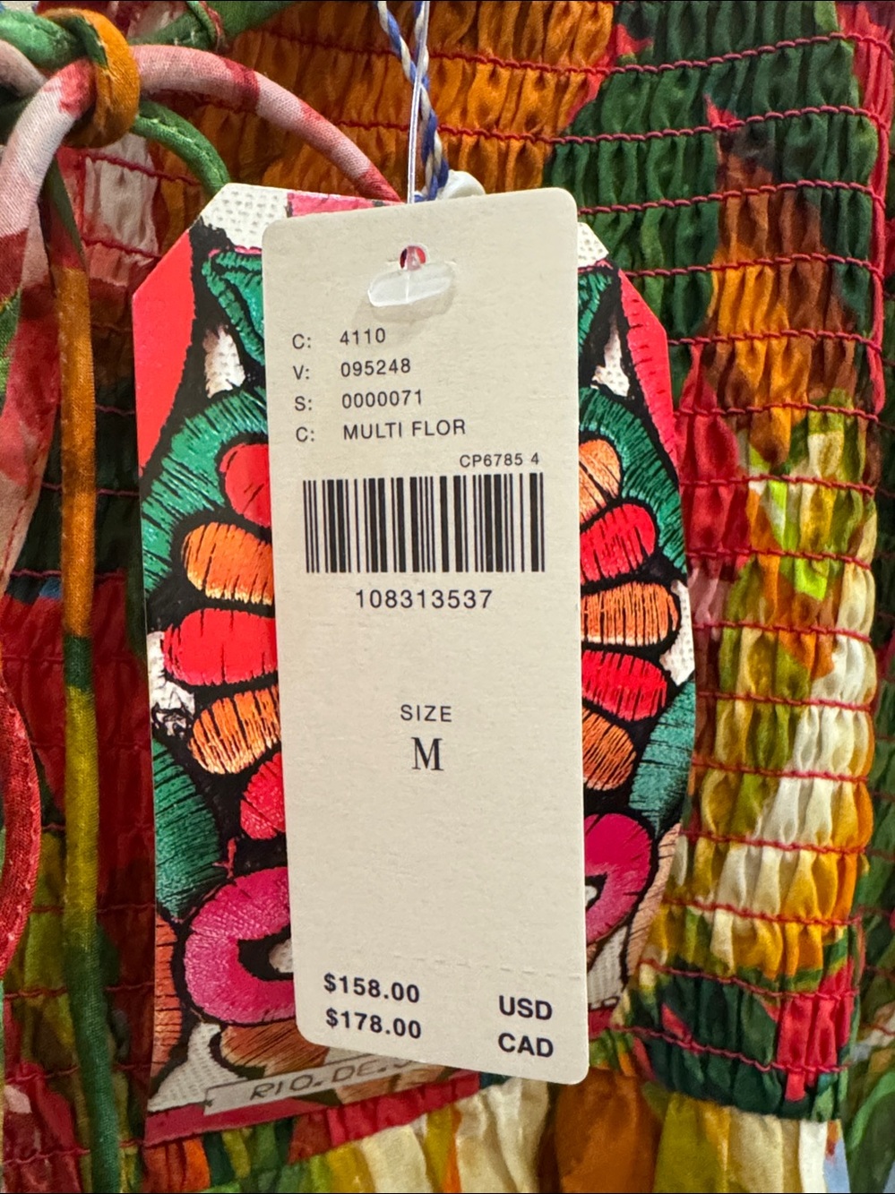 Farm Rio Tie-Front Blouse - Picture 6 of 9